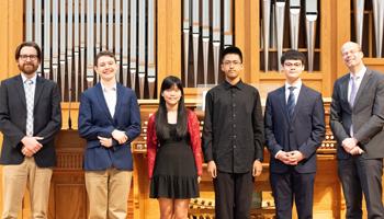 Baylor University competitors and jurors: Glenn Stroh, James Martel, Nancy Liu, Kalan Warusa, Francis Segger, and Jens Korndörfer (photo credit: Julia Dokter)