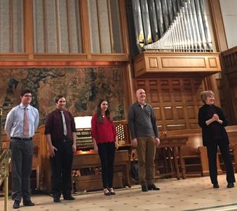 Andrew Segrest, Jordan DeRouen, Polina Golubkova, Alex Gilson, and Christina Harmon (photo credit: Masako Gaskin)