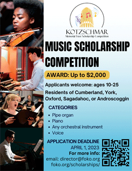 Kotzschmar Memorial Trust Scholarship Competition