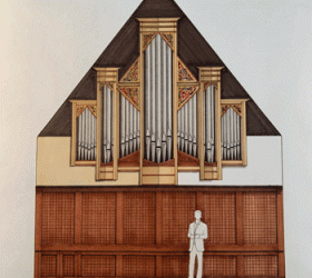 Rendering of Buzard Pipe Organ Builders Opus 49 for Cathedral of St. Joseph, St. Joseph, Missouri