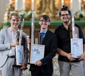 Feith International Organ Competition winners: Leendert Verduijn, Grant Smith, Steffano Perrotta