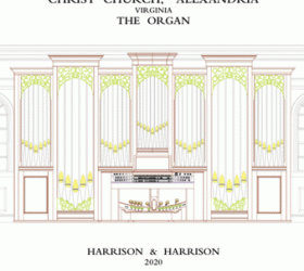 Rendering of Harrison & Harrison, Ltd., organ for Christ Church Episcopal, Alexandria, Virginia