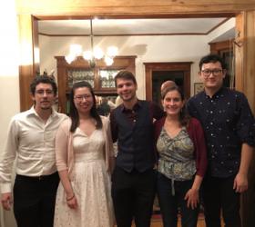 Mae and Irving Jurow International Harpsichord Competition 2021 prize winners: Michael Delfin, Anastasia Chin, Steve Bergeron,  Elena Zamolodchikova, and Zuguang Xiao