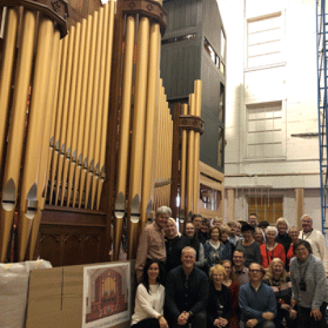 Baton Rouge church members at the Casavant factory