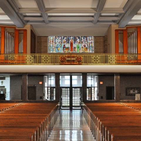 Berghaus conceptual illustration, Church of the Blessed Sacrament, Wichita, Kansas