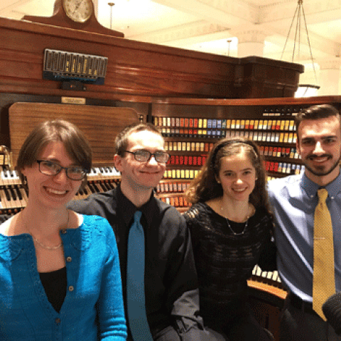 Curtis organ students at the Wanamaker