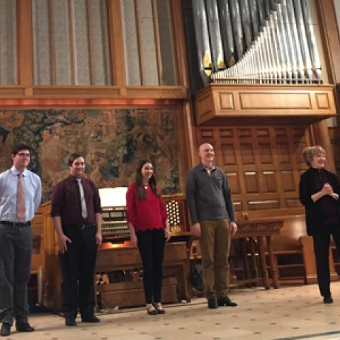 Andrew Segrest, Jordan DeRouen, Polina Golubkova, Alex Gilson, and Christina Harmon (photo credit: Masako Gaskin)