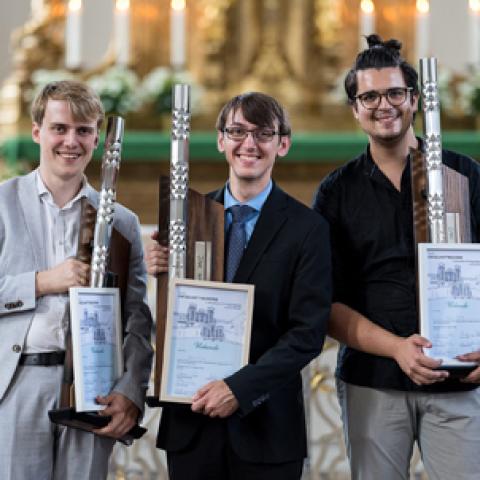 Feith International Organ Competition winners: Leendert Verduijn, Grant Smith, Steffano Perrotta