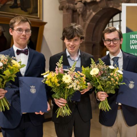 2024 International Bach Competition Leipzig organ prize winners: Jakub Moneta, Julian Emanuel Becker, Grant Smith