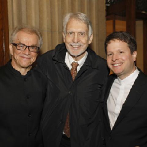 Osmo Vanska, John Harbison, and Paul Jacobs (photo credit: Tim Rummelhoff)