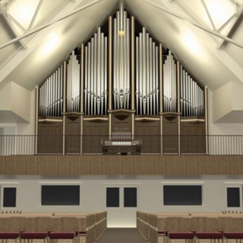 First Lutheran Church, Cedar Rapids, Iowa, computer rendering