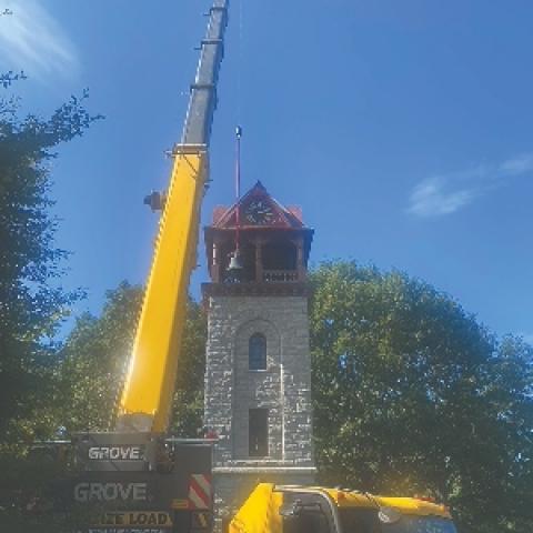 The Children’s Chime Tower and Gary’s Crane