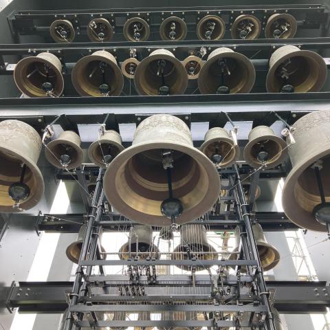 Reinstalled bells of the carillon (photo credit: Luc Rombouts)