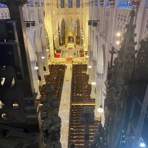 St. Patrick's Cathedral from inside the organ case (photo credit: John Bishop)