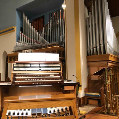 Rebuilt 1960 Casavant organ,Trinity Memorial Episcopal Church, Binghamton, New York 