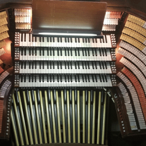 U.S. Military Academy, West Point, NY, Cadet Chapel organ console